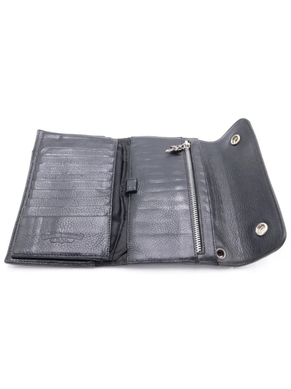 Chrome Hearts Wave Leather Wallet Black